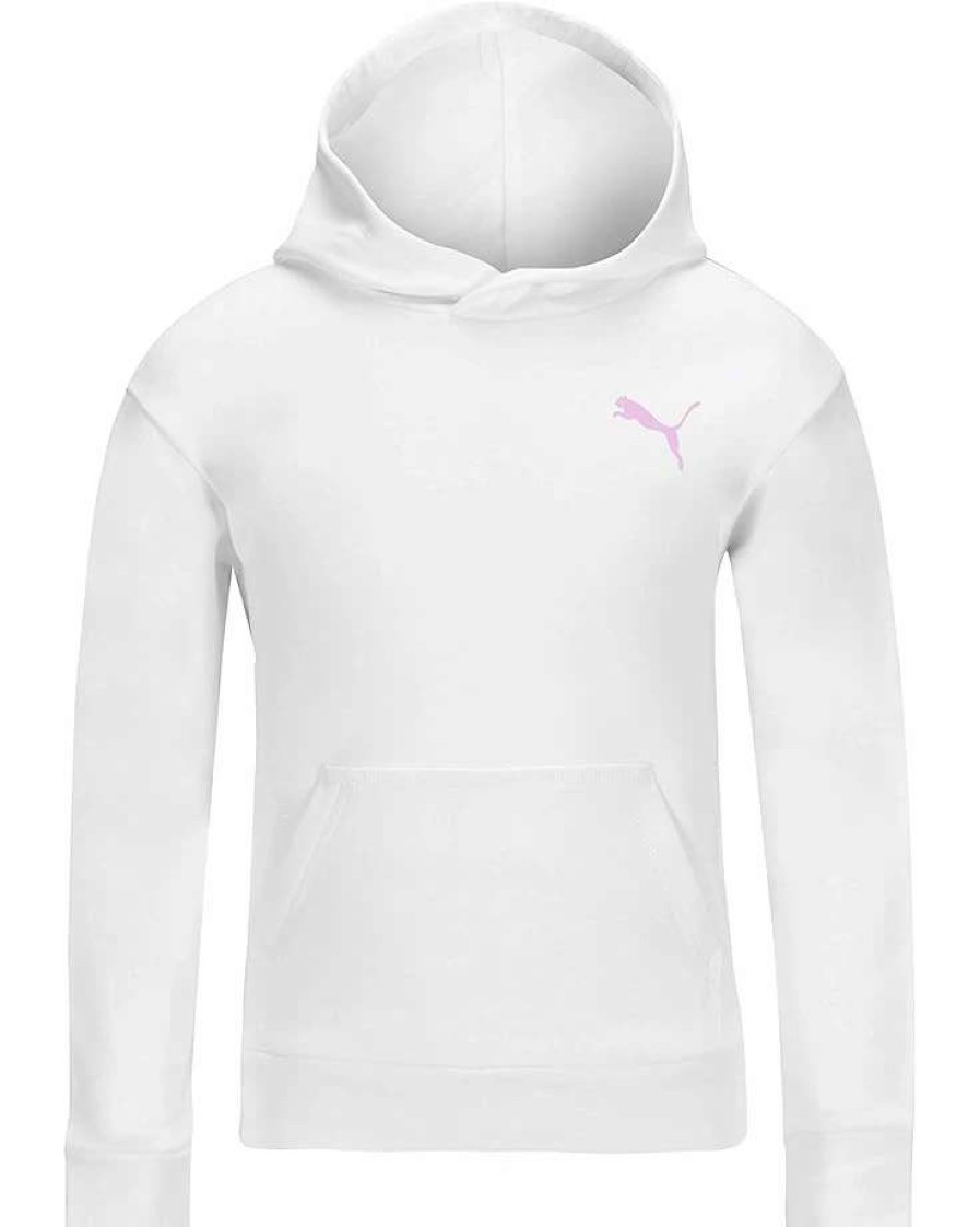 Hoodies & Sweatshirts * | Puma Girls' Core Logo Fleece Pullover Hoodie